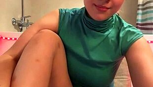 horny bbw teen rides monster dildo hard cums with big tits bouncing