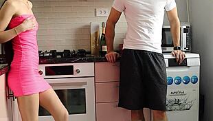 He cheats with a fierce brunette teen whore bent over for intense anal doggystyle riding her tight shaved pussy to orgasm.