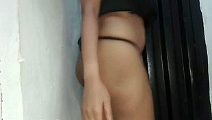 Thong-Clad Beauty Dances Seductively To Tempt House Boy's Desires