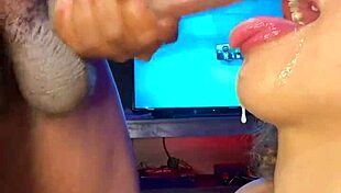 Rich da Piper rams cock deep down Latina throat face fucking hard
