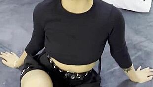 What secrets does tiny emo goth teen reveal in casting interview before creampie filling?