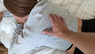 naked massage turns tense with busty stepmom skylar snow in household roleplay