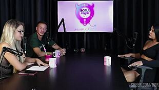 Val Mineirinha's Bora Cast compilations with Bruna Carlos in sheer red lingerie