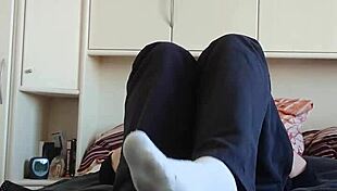 wanna see my white sneaker socks up close for foot fetish fun?