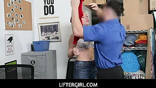 liftergirl dixie lynn the sexy blonde thief gets her cooch fucked hard doggystyle by perv officer until cumming.