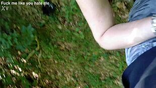 paraded pig slut humiliated outdoors walks park on leash for master