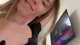 I deliver sweet bj exploding into wild giant dildo orgasm