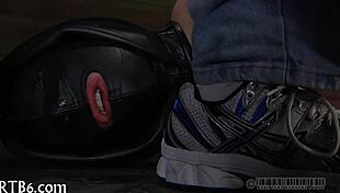 Ouch! Cutie screams through senseless brutal caning punishment!