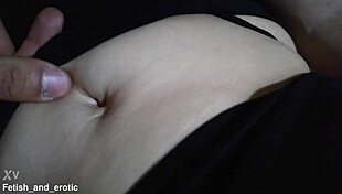 sweet latina fingers her sexy belly button closeup fetish