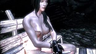 redhead fists big tits cowgirl in erotic comic foreplay ripped clothes fantasy