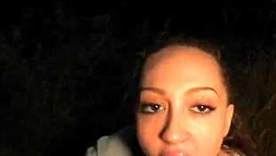 kendra cole's shaved pussy takes deepthroat cumshot outdoors passionately