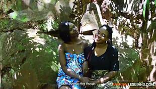 Black lesbians' shower fingering explodes into hardcore bathroom pussy pounding
