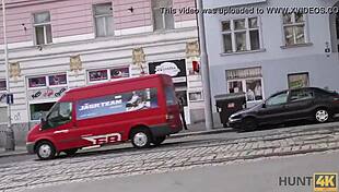 i spot this hot tourist and pay her cash for fingering fun at my spot