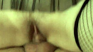 My photoshoot with housewife in fishnets turns to porch cowgirl pussy riding cum gulp.