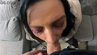 teasing cum drips over soft nylon liner and down jacket curves