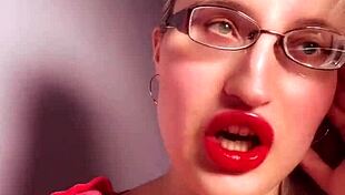 perfect glossy red lips tease your wallet in lipstick findom joi 😘💋