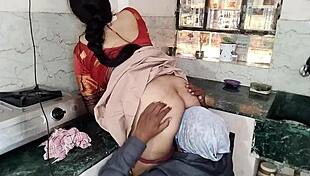 Village Bhabhi's Intense Kitchen Sex with Devar's Huge Cock in Tight Pussy