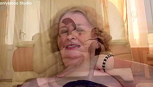 82-Year-Old Redhead Granny's Huge Ass Swallows Young Monster Cock