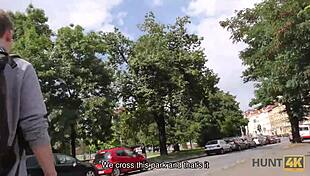 i spot this hot tourist and pay her cash for fingering fun at my spot