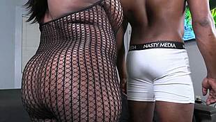 masked big ass milf bent over doggystyle bbc creampie pounding