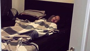 Angel Santana Fingers Skinny Pussy Masturbating Gagging Deepthroat Cock Sucking Early Morning