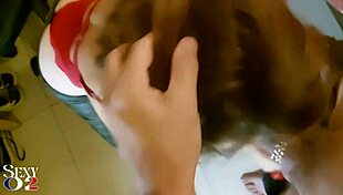 French slut deepthroats rims ass fingers in red satin bodysuit green leather heels!