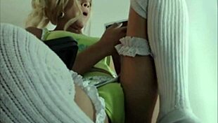 Cute shemale teen strokes her cock solo in homemade amateur video
