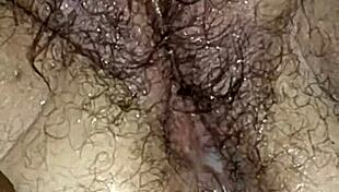 hairy bbw milf fat pussy fisted fucked close-up squirts wet destruction