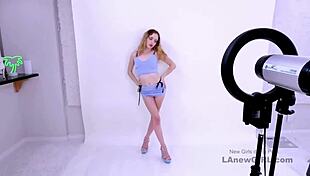 Sun-Kissed Blonde Model Audition Turns into Daddy's Deep Fuck