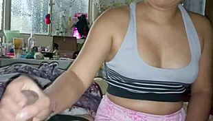 stepbro shows his cock and begs for my handjob alone