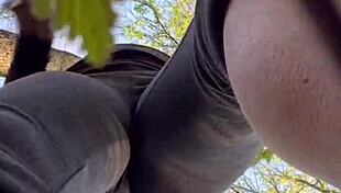 Kinky redhead milf craves forest humiliation and bdsm orgasms outdoors!