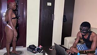 curvy ebony beauty rides cock creaming thick butter in cowgirl