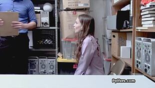 security cams catch perky teen thief bent over doggystyle fucking hardcore spying hidden