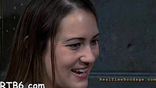 Lusty playgirl endures stormy caning in bdsm sex contest