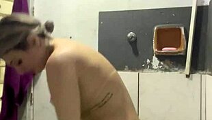 curvy tanned babe with huge natural tits spreads wet pussy and big ass on video call