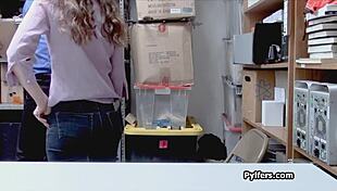 security cams catch perky teen thief bent over doggystyle fucking hardcore spying hidden