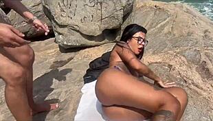 NUDIST BEACH wild FUCK with hot Brazilian Latinas?!