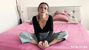 Tattooed Spanish girl caught and creampied hard outdoors