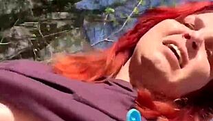 Kinky redhead milf craves forest humiliation and bdsm orgasms outdoors!