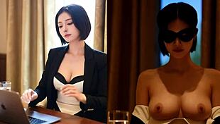 i catch this korean webcam girl doing her secret ai show