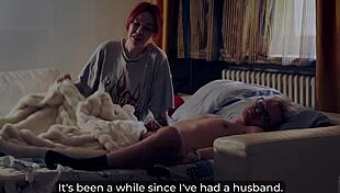 Screaming redhead stepmom's wet pussy pounded roughly. Cum covers her slutty body after loud sex.