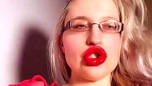 perfect glossy red lips tease your wallet in lipstick findom joi 😘💋