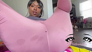 naughty stoner stepsis teases your cock with shaved pussy. she squirts cum horny in missionary pov solo sexy