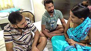 Indian Friends Hardcore Threesome Fuck Cute Maid