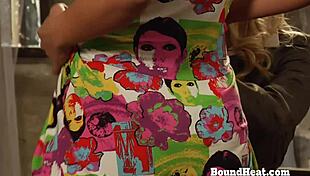 chained slave lesbian fights bonds desperate to escape prison cell