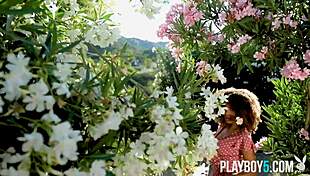 Big Booty Ebony Model Jenna Fox Poses Hot Outdoors Stripping Her Clothes