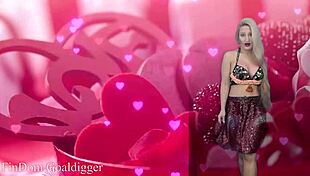 Femdom valentine slave cum jerk off instructions game slut bdsm