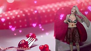 Femdom valentine slave cum jerk off instructions game slut bdsm