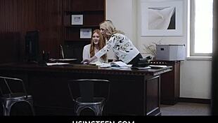 ever wonder what happens when your redhead teen intern gets freeused alongside the blonde milf assistant craving hardcore taboo fucking?