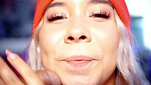 colombian bbw cutie craves cock sucking to start her day right!